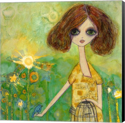 Framed Big Eyed Girl Should You Stay Or Should You Go Print