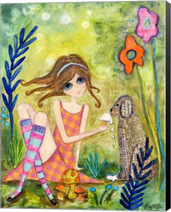 Framed Big Eyed Girl The Charmer Print