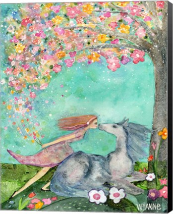 Framed Big Eyed Girl The Promise Print
