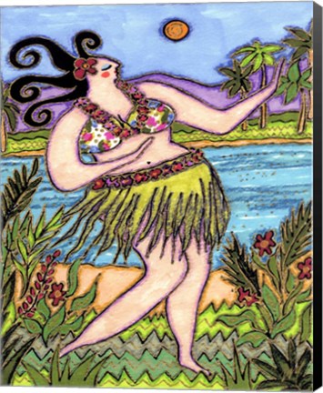 Framed Big Hula Diva Print