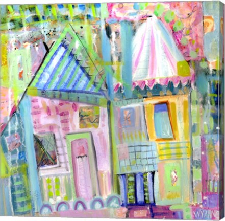 Framed Downtown Houses Print