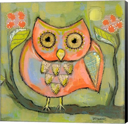 Framed Love Shy Owl Print