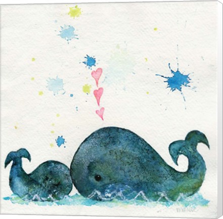 Framed Love You Whales Print