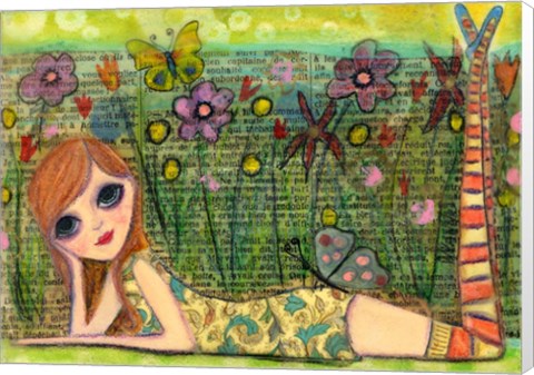 Framed Meet Me In The Garden Print