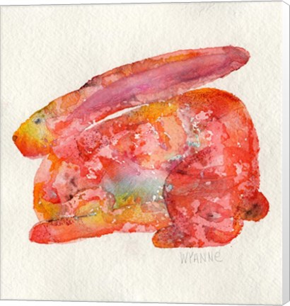 Framed Red Rabbit Print