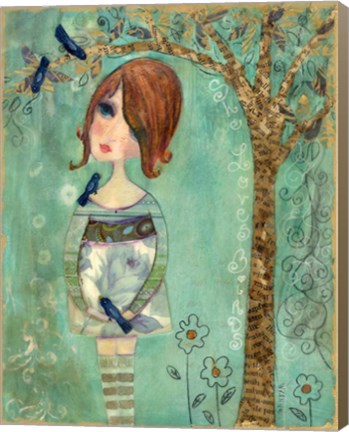 Framed She Loves Birds Print