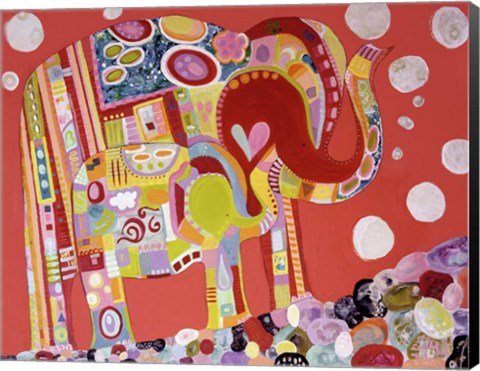 Framed Two Elephants Print