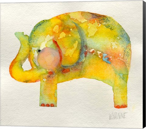 Framed Yellow Elephant Print
