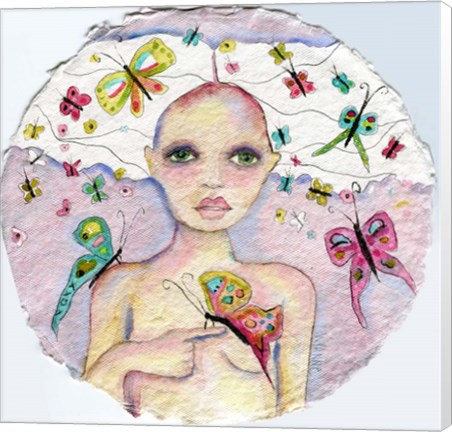 Framed Butterfly Girl Print