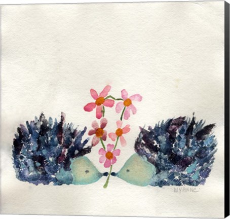 Framed Hedgehogs In Love Print