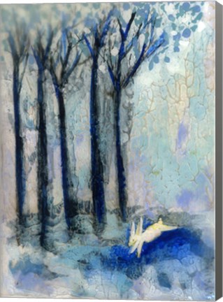 Framed White Rabbit Print