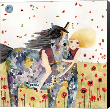 Framed Wind In The Poppy Field Print
