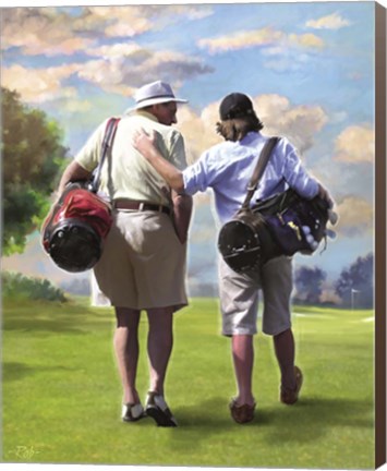 Framed Golfing Buddies Print