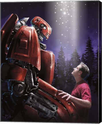 Framed Robot Buddy Print