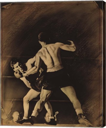 Framed Boxing Match Print