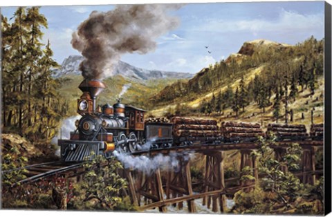 Framed Smoke Steam &amp; Timber Print