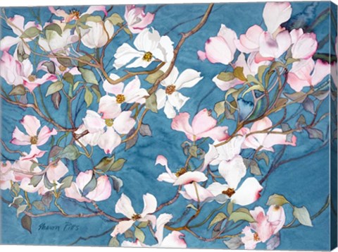 Framed Dogwoods, Pink Print