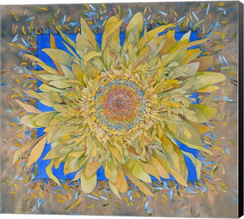Framed Golden Flower Print