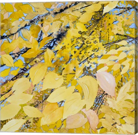 Framed Golden Leaves Print