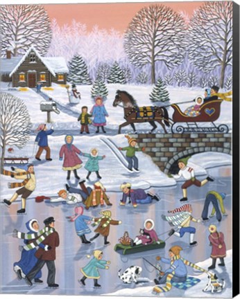 Framed Twilight Skaters Print