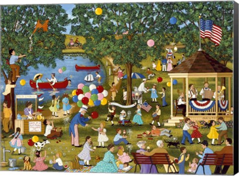 Framed Fourth of July Lake Print