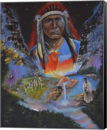 Framed Canyons Song Print