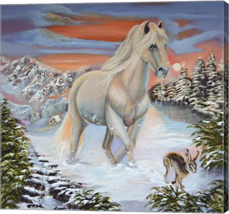 Framed Horse and the Hare Print