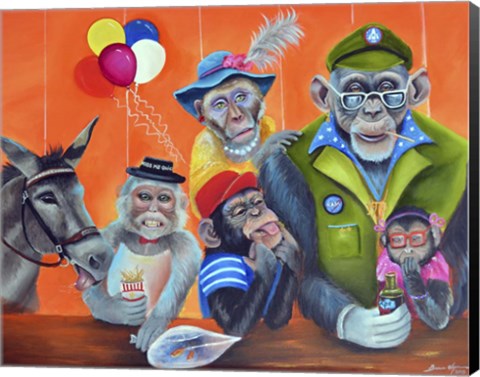 Framed Cheeky Monkey Print