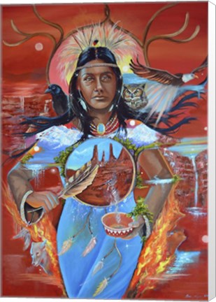 Framed Cleansing Elements Print