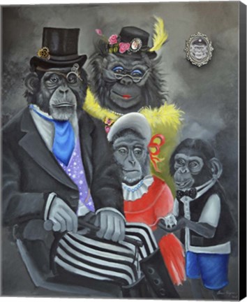 Framed Monkey Portrait Print