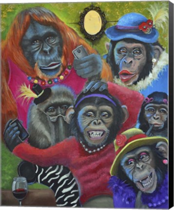 Framed Monkey Selfies Print
