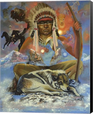 Framed Spirit of the War Bonnet Print