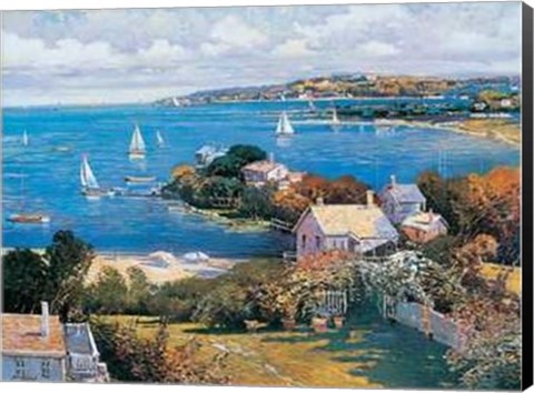 Framed View to the Bay Print