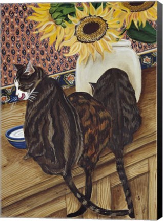 Framed Kitchen Cats Print