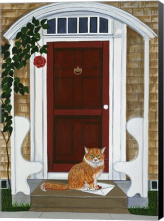 Framed Single Red Rose Print