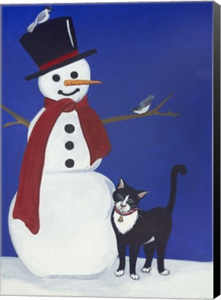 Framed Snowman Print