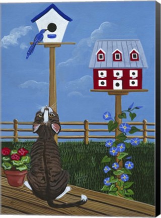 Framed Birdhouses Print