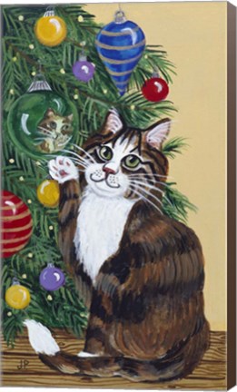 Framed Rudolpha Awaiting An Ornament Print