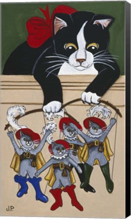 Framed Four  Puss&#39;N Boots Print