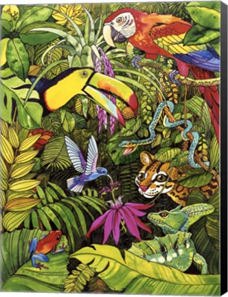 Framed Tropical Scenery Print