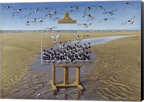 Framed Oyster Catchers Print