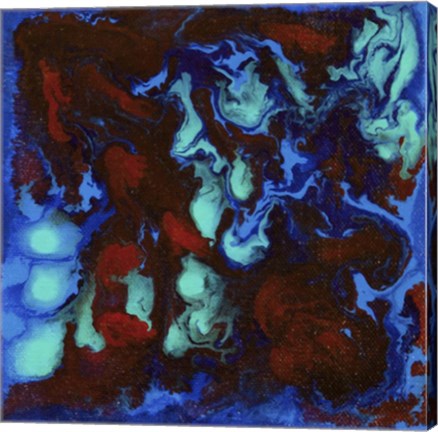 Framed Liquid Industrial IV - Canvas III Print