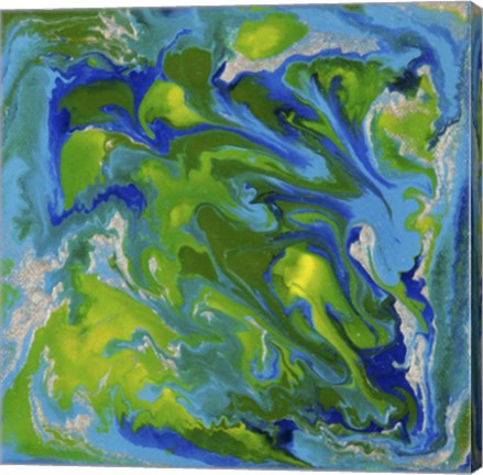 Framed Liquid Industrial IV - Canvas VII Print