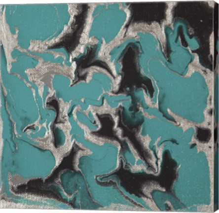 Framed Liquid Industrial IV - Canvas XVI Print