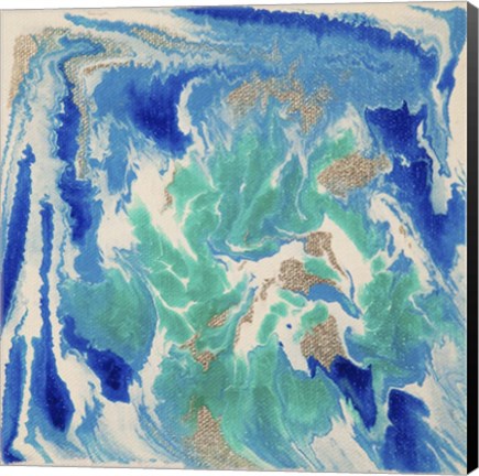 Framed Liquid Industrial IV - Canvas XVII Print