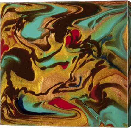 Framed Liquid Industrial IV - Canvas XVIII Print