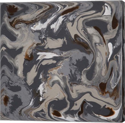 Framed Liquid Industrial V - Canvas I Print