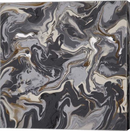 Framed Liquid Industrial V - Canvas III Print