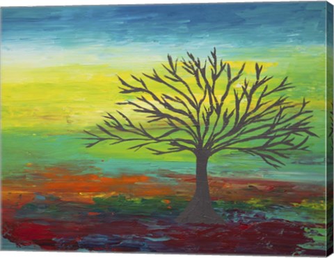 Framed Abstract Tree 3 Print