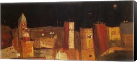 Framed Luca Giovagnoli - Notturno Print